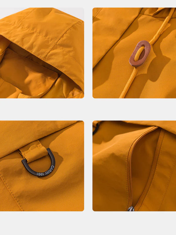 Kurtka uniwersalna z kapturem i oversize'owym krojem