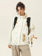 Kurtka uniwersalna z kapturem i oversize'owym krojem