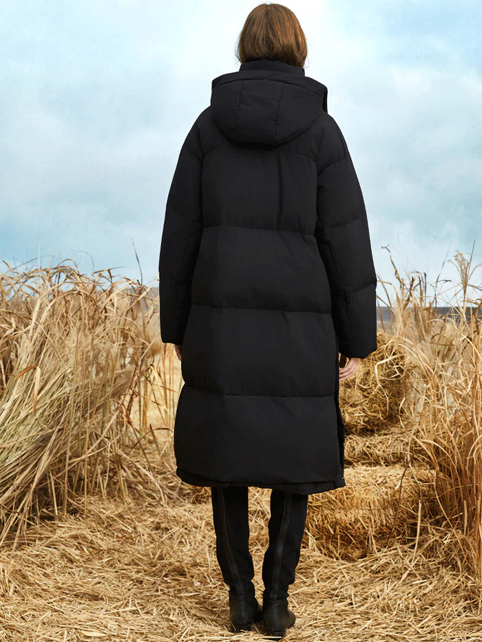 Długa kurtka puchowa damska