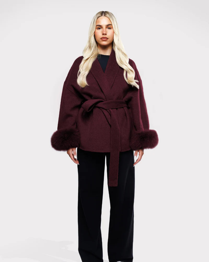 Celine Luxe Kurtka ze Sztucznego Futra