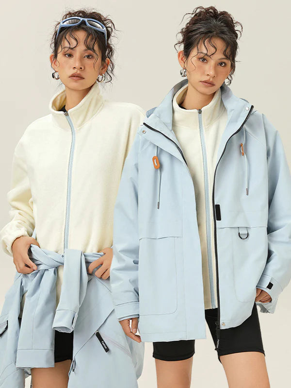 Kurtka uniwersalna z kapturem i oversize'owym krojem