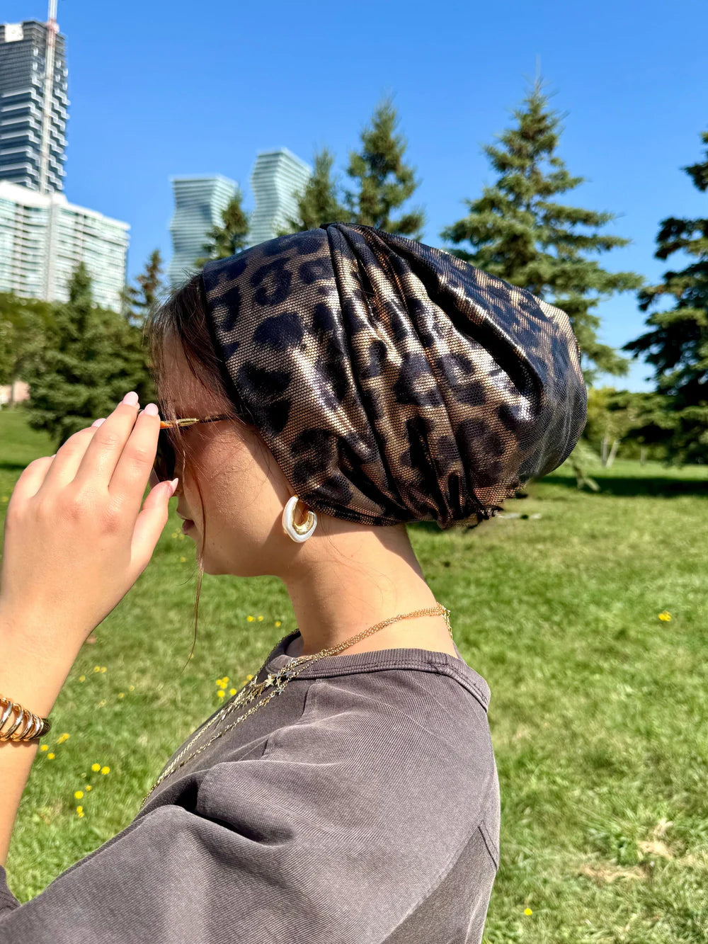 Beanie Metallic - Zwierzęcy wzór