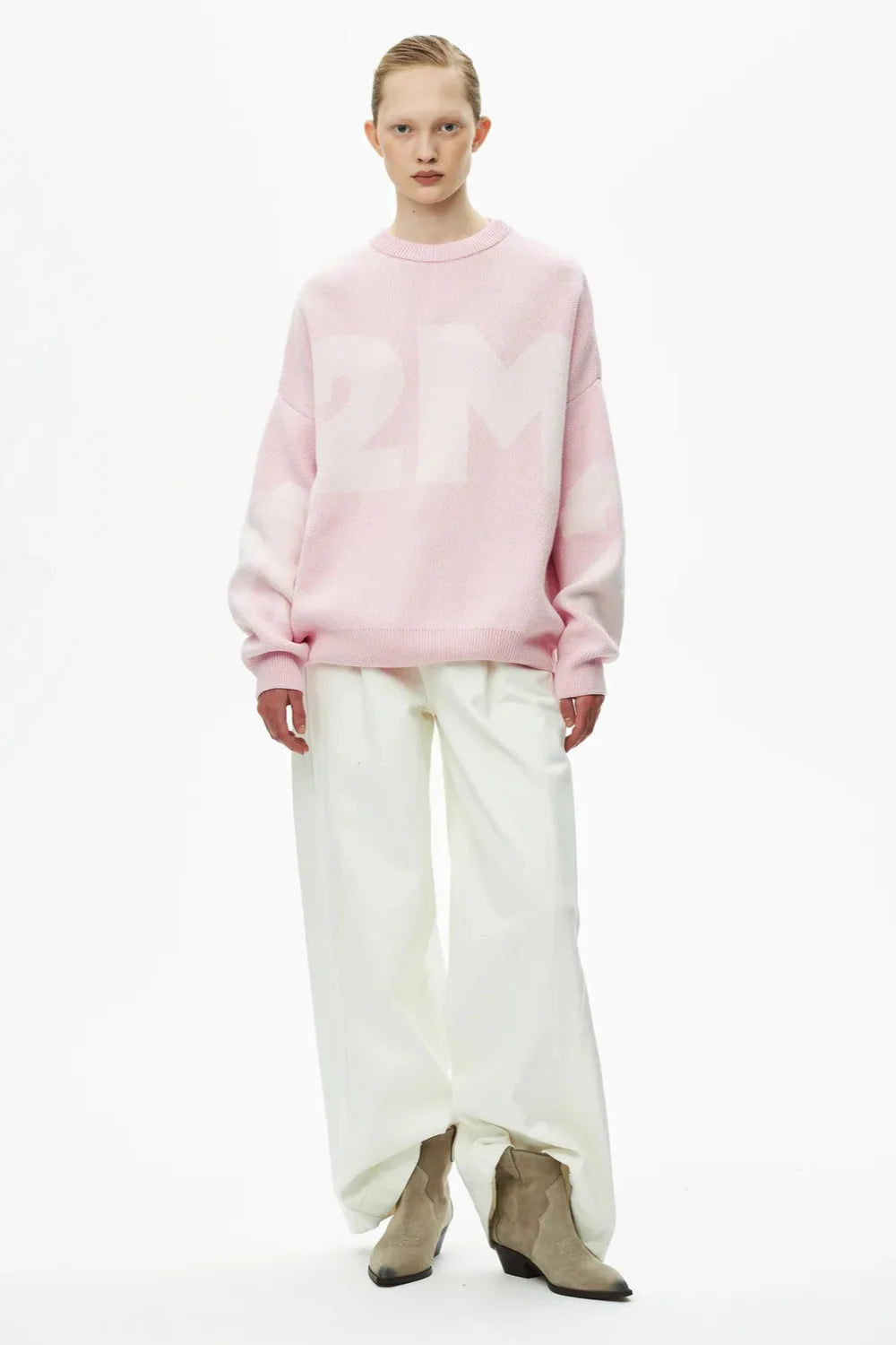 Damski sweter oversize z grafiką