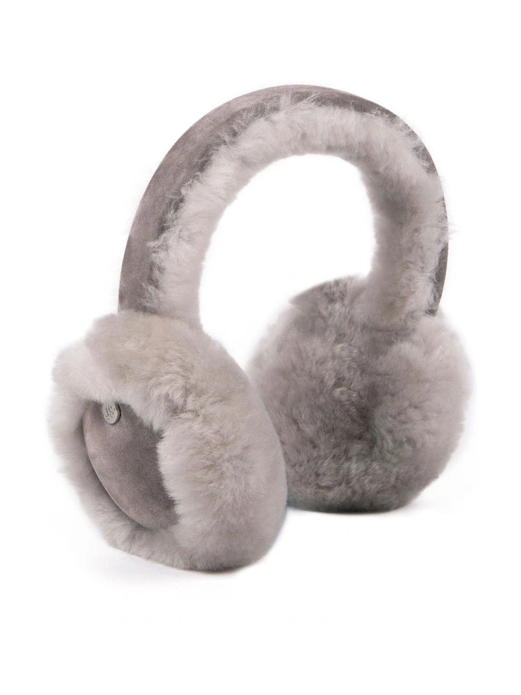 Szare nauszniki z owczej skóry Just Sheepskin Harper