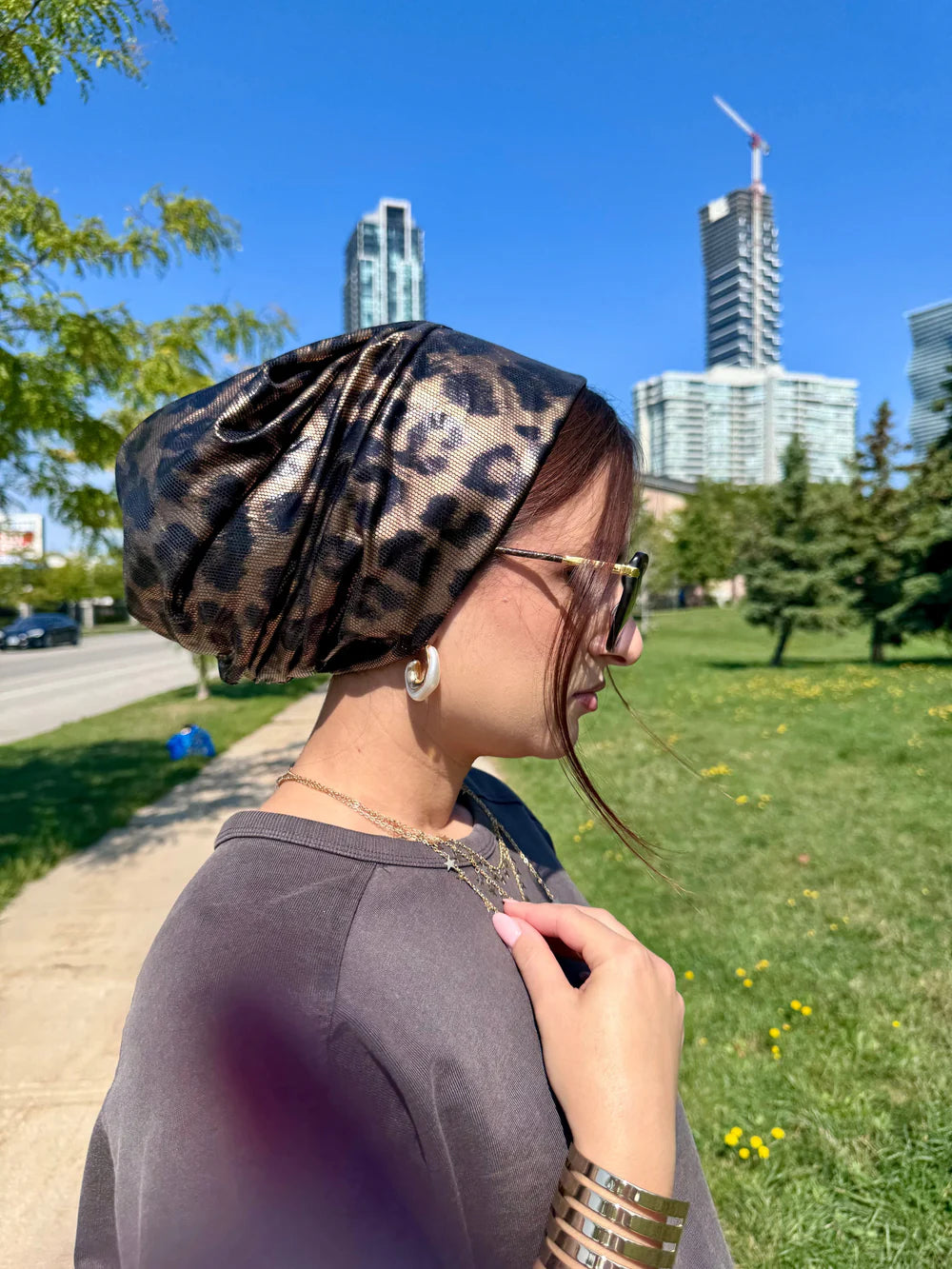 Beanie Metallic - Zwierzęcy wzór