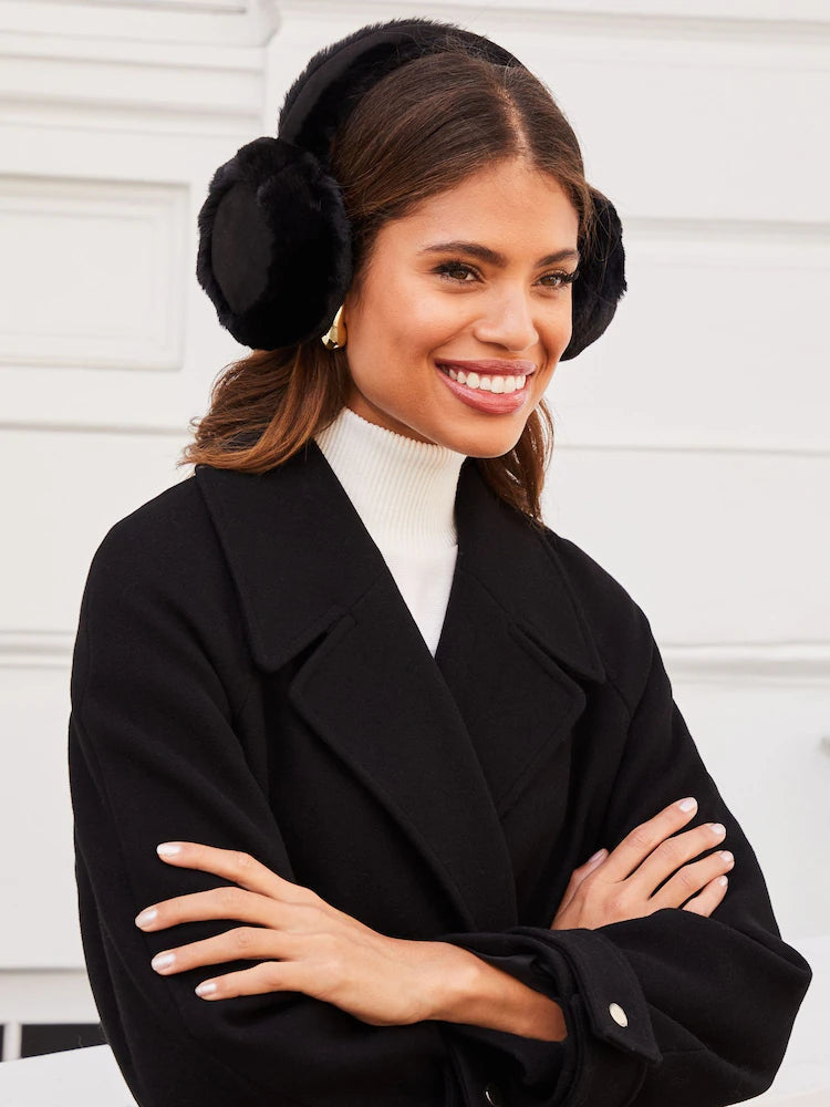 Super miękkie nauszniki ze sztucznego futra Lipsy