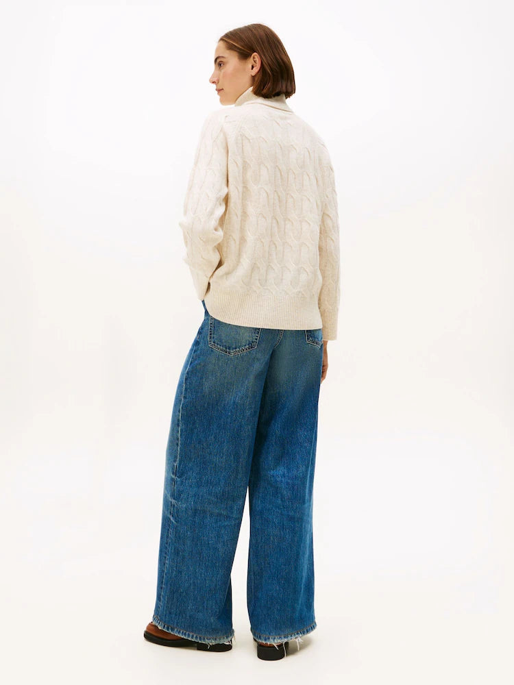 Tommy Hilfiger Cable Knit Soft Wool Relaxed Jumper