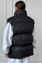 Klasyczna, warstwowa kamizelka puchowa damska