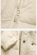 Damska zimowa kurtka puchowa z długim golfem