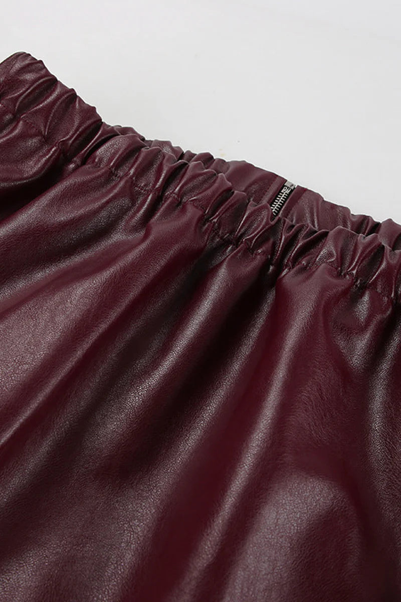 Elegancka, miejska, oversize'owa skórzana kurtka